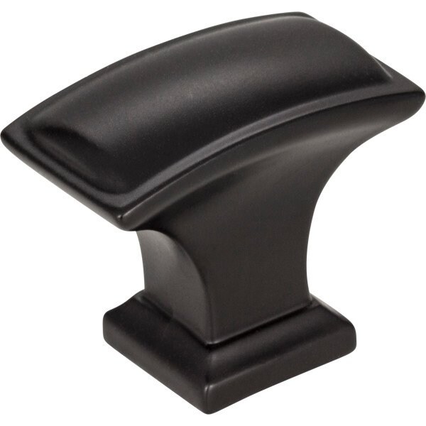 Jeffrey Alexander 1-1/2" Overall Length Matte Black Rectangle Annadale Cabinet Knob 435L-MB - main